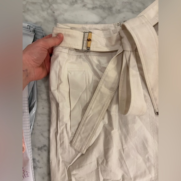Gucci ivory/white belted bamboo skirt - Picture 9 of 13